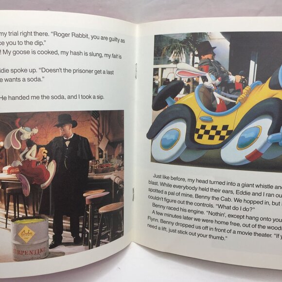 Vintage Disney Who Framed Roger Rabbit Story Book Music Photos Motion Picture - Picture 5 of 8